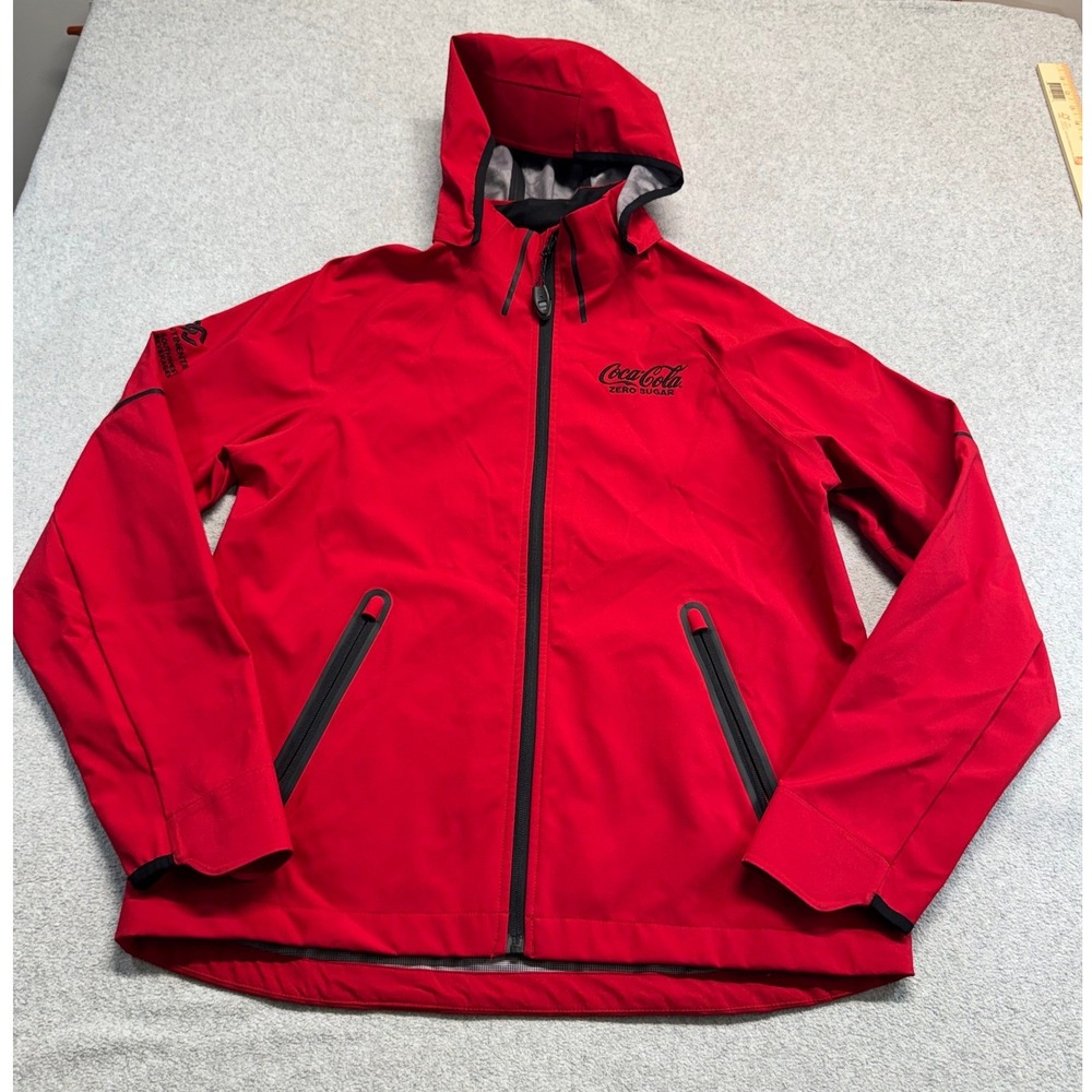Coca Cola Zero Sugar Trimark Mens M Oracle Softshell Jacket Red Hooded Workwear